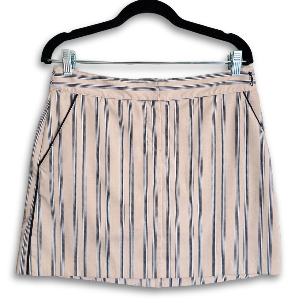 IZOD PerformX Cool-FX Stretch Skort Size 4 | Beige & Black Striped Golf Skirt